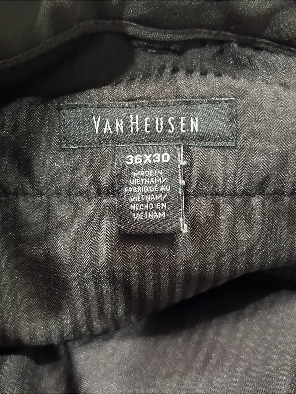 Lot Of 2 Men’s Van Heusen Charcoal Gray Flat Front Dress Pants Size 36x30
